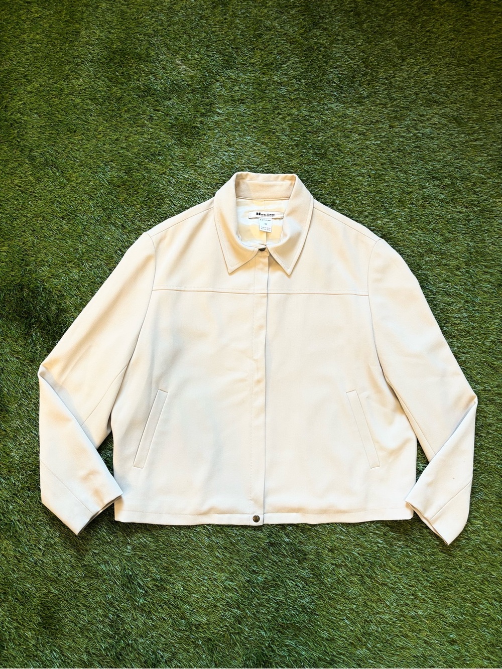 Nygård Collection Cream Cropped Jacket Size 14